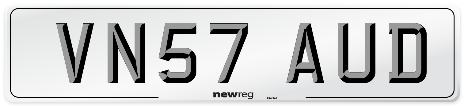 VN57 AUD Number Plate from New Reg